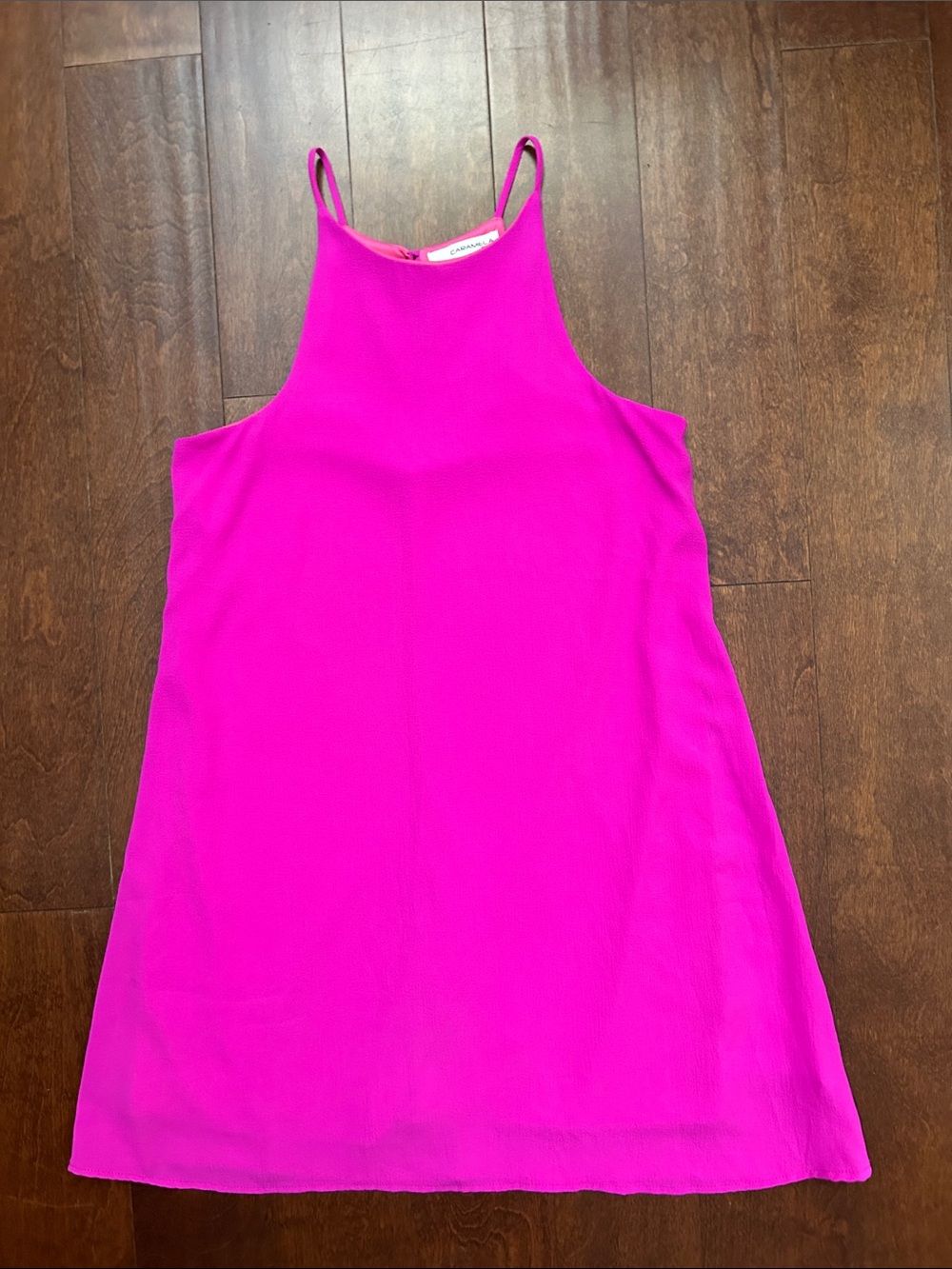Caramela Bright Fuchsia Mini Dress, Size Medium